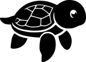 Schildkröte, schwarz und Weiß Vektor Illustration
