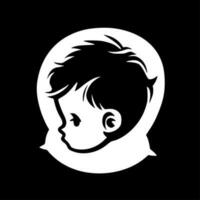 Baby Junge, schwarz und Weiß Vektor Illustration