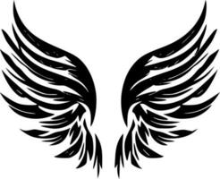 Flügel - - minimalistisch und eben Logo - - Vektor Illustration