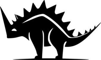 Dinosaurier - - schwarz und Weiß isoliert Symbol - - Vektor Illustration