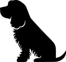 hund klämma konst - svart och vit isolerat ikon - vektor illustration