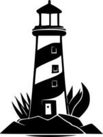 Leuchtturm - - minimalistisch und eben Logo - - Vektor Illustration