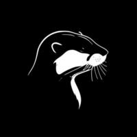 Otter - - minimalistisch und eben Logo - - Vektor Illustration