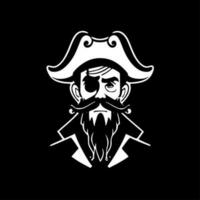 Pirat - - schwarz und Weiß isoliert Symbol - - Vektor Illustration