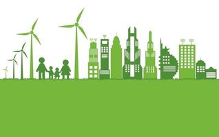 Green Ecology City hilft der Welt mit umweltfreundlichen Konzeptideen vektor