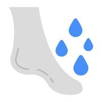 editierbar Design Symbol von Fuß Waschen vektor