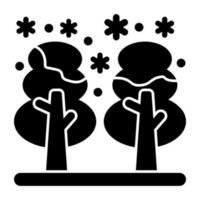 Wald Schneefall Symbol im perfekt Design vektor