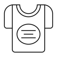 Herrenbekleidung Hälfte Ärmel Shirt, linear Design Symbol von bekleidung vektor