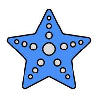 modern design ikon av sjöstjärna vektor