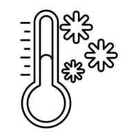 modern Design Symbol von kalt Temperatur vektor