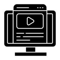 ein Icon-Design von Online-Videos vektor