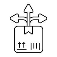 editierbar Design Symbol von Paket Richtungen vektor