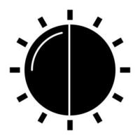 en trendig design ikon av sol- förmörkelse vektor