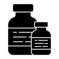 en unik design ikon av läkemedel flaskor vektor