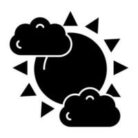 Prämie herunterladen Symbol von meistens sonnig Tag vektor