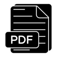 editierbar Design Symbol von pdf Datei vektor