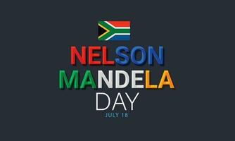 nelson mandela dag. bakgrund, baner, kort, affisch, mall. vektor illustration.