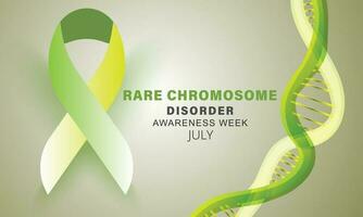 Selten Chromosom Störung Bewusstsein Woche. Hintergrund, Banner, Karte, Poster, Vorlage. Vektor Illustration.