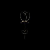 Blume Gliederung Symbol auf blackj vektor