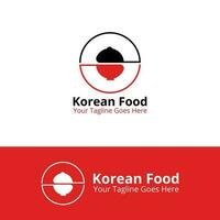 koreanska mat logotyp vektor design