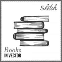 böcker som isoleras på en vit bakgrund vektor
