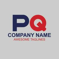 pq brev logotyp design service vektor