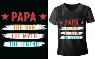 Papa-T-Shirt-Design vektor