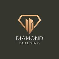 Diamant Logo Vektor mit einzigartig Stil