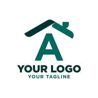 Brief ein Dach Vektor Logo Design