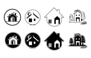 minimal Zuhause Symbol, Netz Startseite Symbol, Vektor Webseite Schild, Haus Symbol Satz. Zuhause Vektor Illustration Symbol