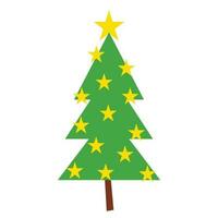 Weihnachten Baum Symbol. eben Illustration von Weihnachten Baum Symbol zum Netz Design. das Symbol von ein Tanne Baum dekoriert mit ein Star ist geeignet zum Feier Designs und Weihnachten Schöne Grüße vektor