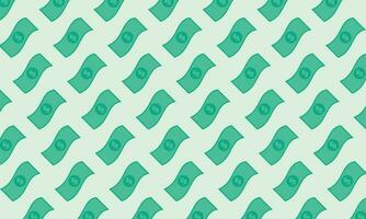 sömlös dollar mönster platt vektor illustration. grön pengar bakgrund motiv.