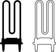 Heizung Element Symbol. Waschen Maschine Heizung unterzeichnen. eben Stil. vektor