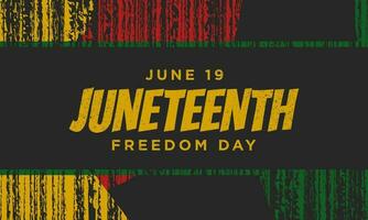 juneteenth frihetsdagen bakgrundsdesign. vektor