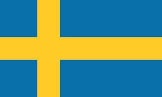 vektorillustration av den svenska flaggan