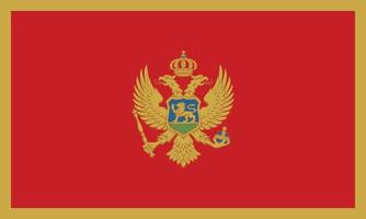 vektorillustration av Montenegros flagga vektor