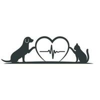 veterinär klinik logotyp illustration. vektor