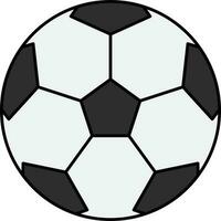 isolerat fotboll eller fotboll ikon i grå och vit Färg. vektor