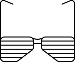 glasögonen ikon i svart linjär konst. vektor
