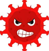 arg virus maskot röd ikon eller symbol. vektor