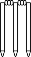 svart linje konst av grind stubbe ikon. vektor
