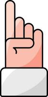 Finger oben Hand Symbol im eben Stil. vektor