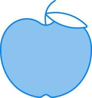 blå äpple ikon i platt stil. vektor
