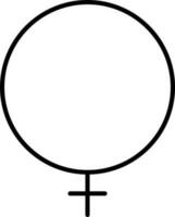 isoliert weiblich Geschlecht Symbol Symbol im Linie Kunst. vektor