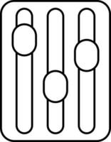 Illustration von Schieberegler Bar Symbol im schwarz Linie Kunst. vektor