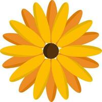 isoliert Gelb Blume Symbol im eben Stil. vektor