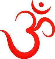 illustration av röd Färg about hindi brev ikon eller symbol. vektor