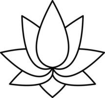 isoliert Lotus Blume Symbol im Linie Kunst. vektor