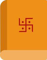 isolerat hakkors symbol bok ikon i platt stil. vektor