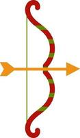 isoliert Ziel Pfeil Bogen Symbol im rot und Gelb Farbe. vektor